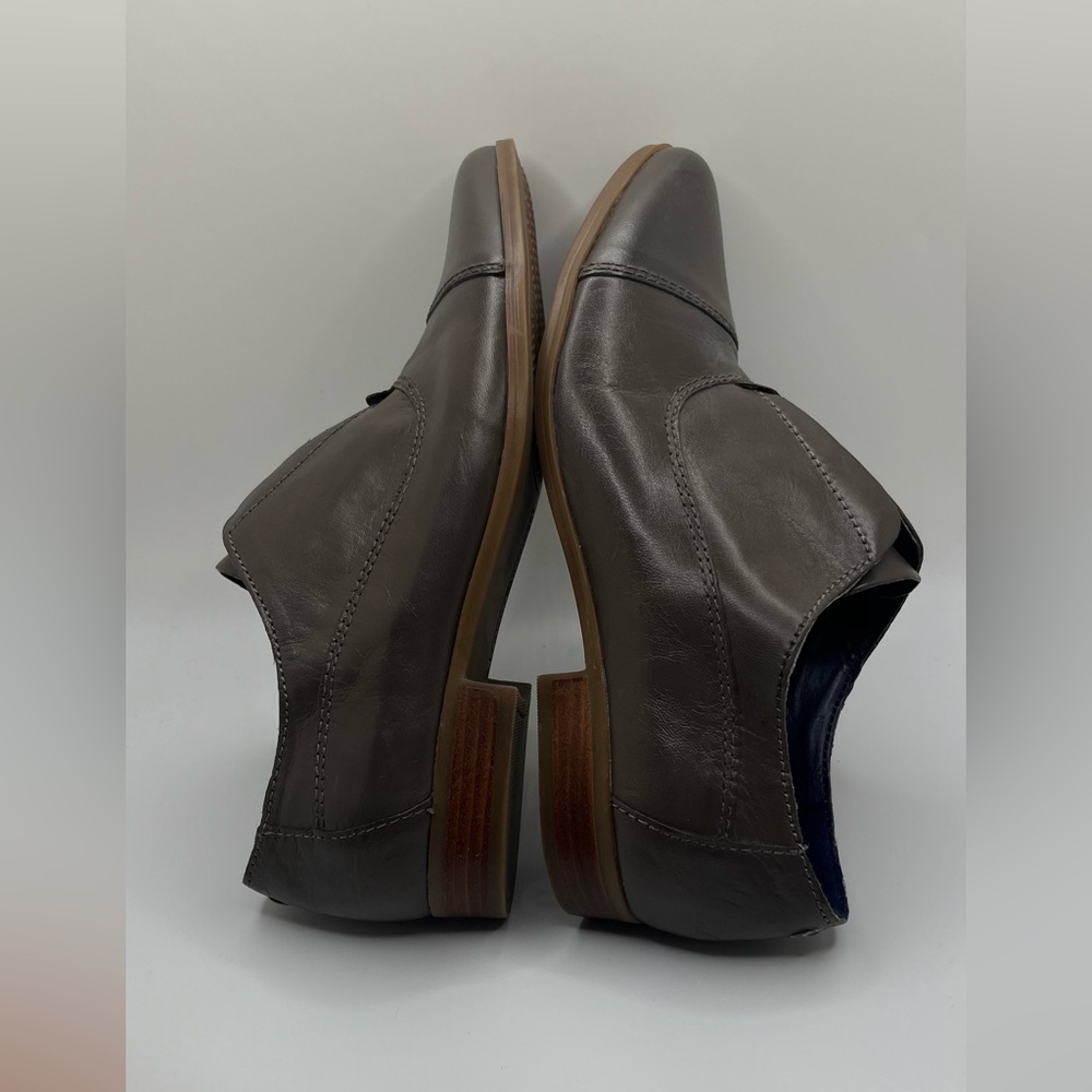 Tommy Hilfiger Women’s Dark Grey M Finn Cap- Toe Leather Oxfords Size 8 1/2 M - Picture 8 of 11